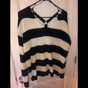 Black and white sweater